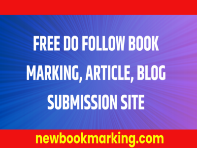 Free Do Follow Book Marking, Article, Blog